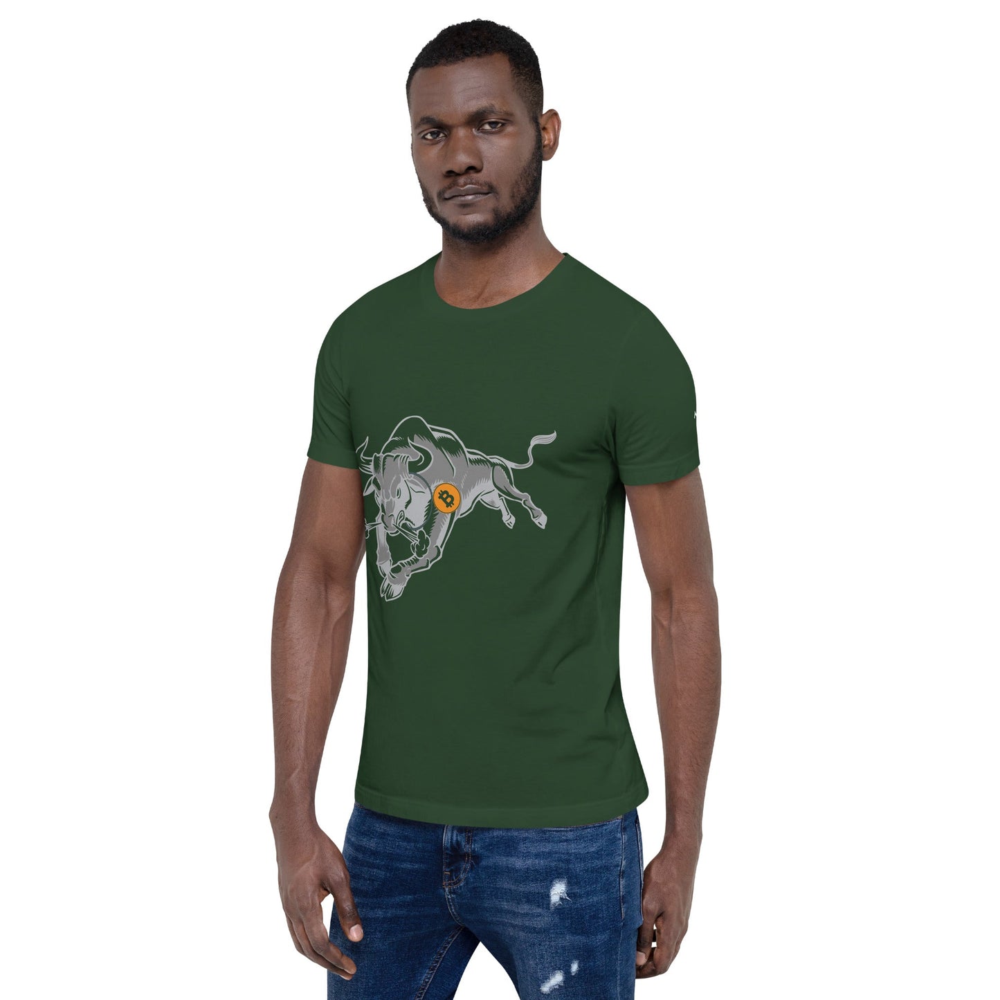 Strong Bitcoin Bull Unisex t-shirt by DarkByteGear