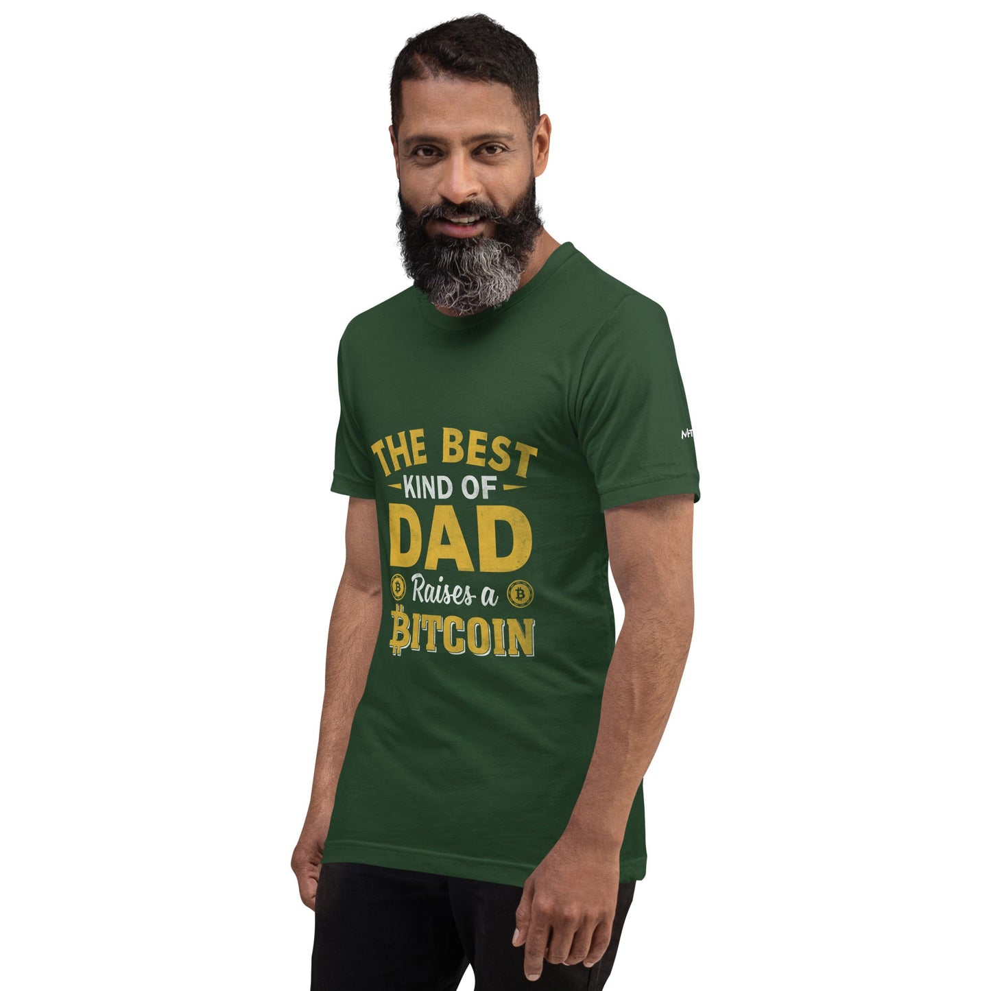 The Best Kind of Dad Raises a Bitcoin Unisex t-shirt by DarkByteGear