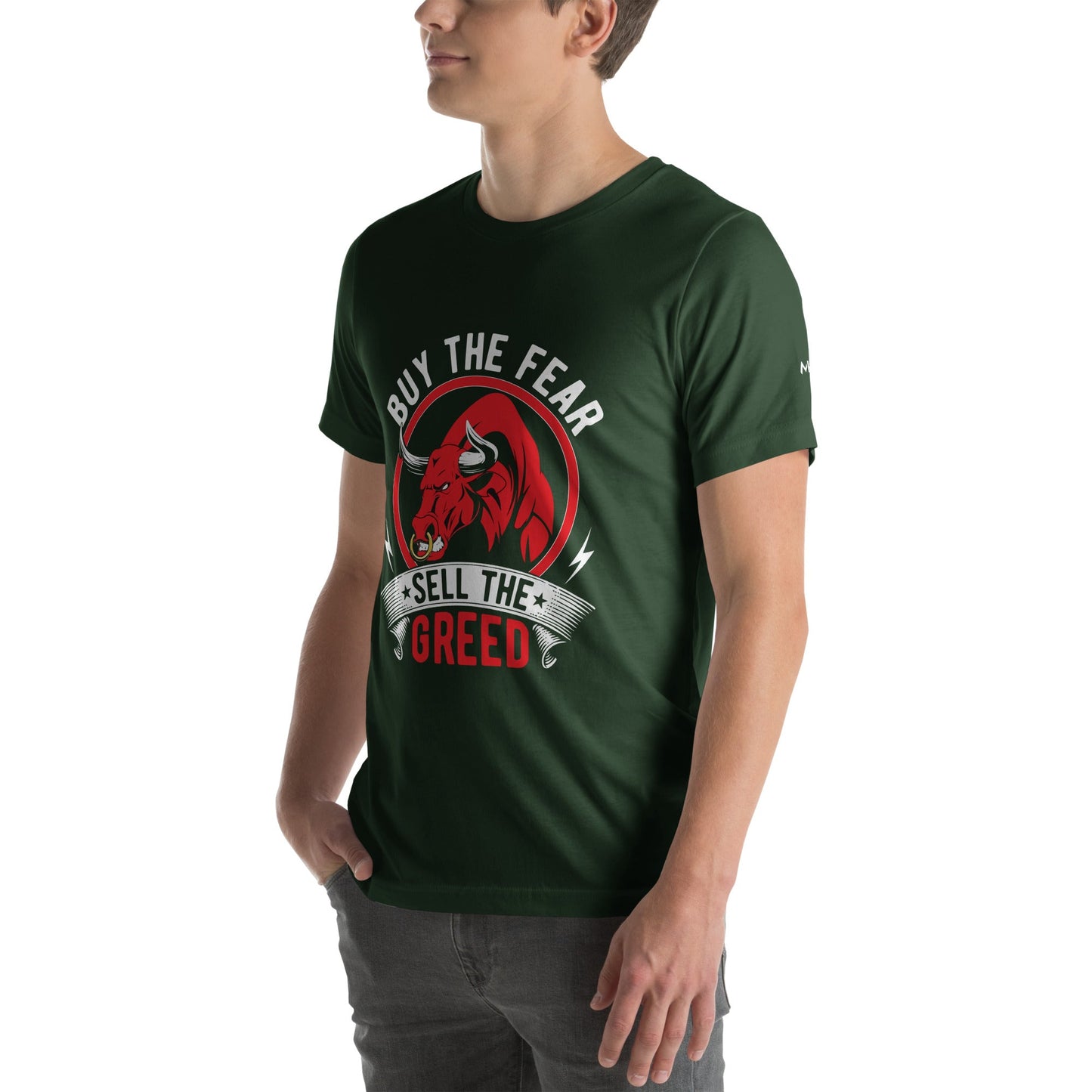 Buy the Fear; Sell the Greed - Unisex t-shirt by DarkByteGear