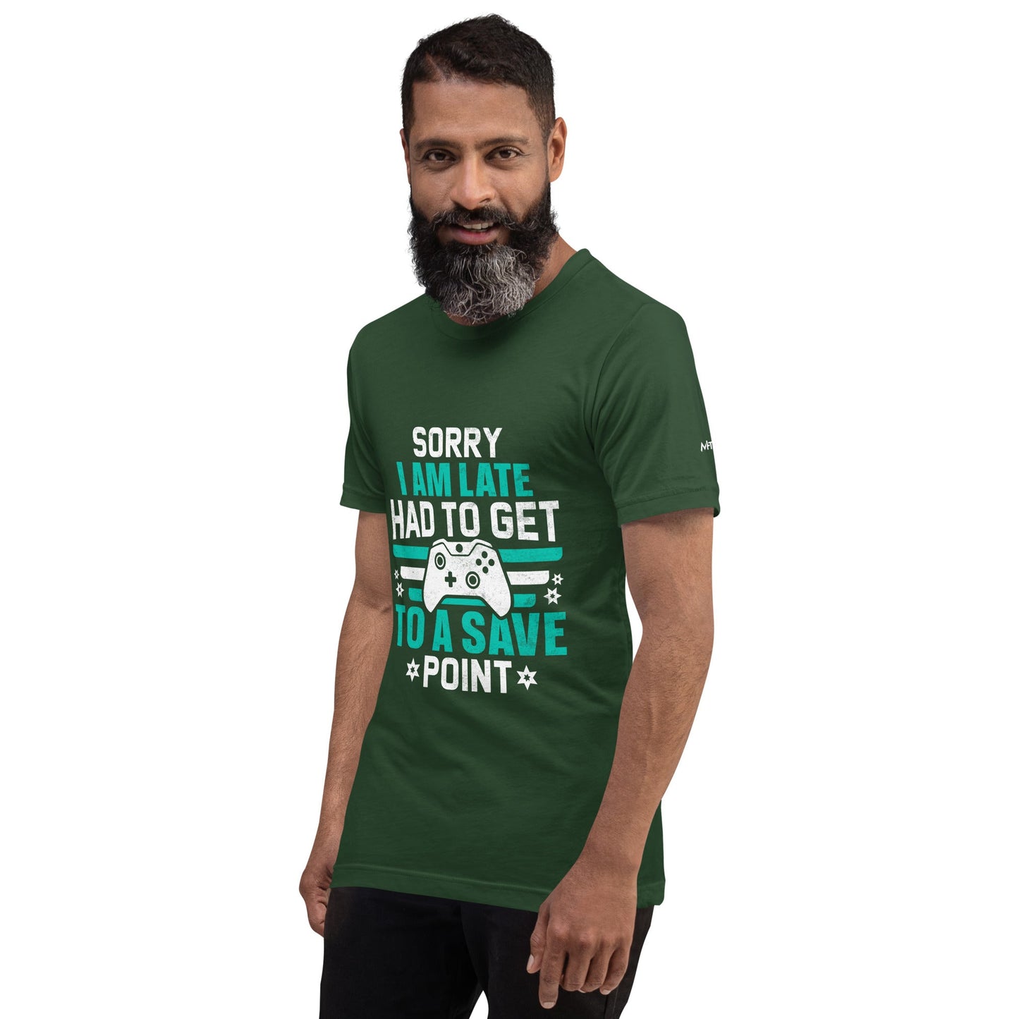 Sorry I am late, I Have to Get to a Save Point ( RK ) - Unisex t-shirt by DarkByteGear