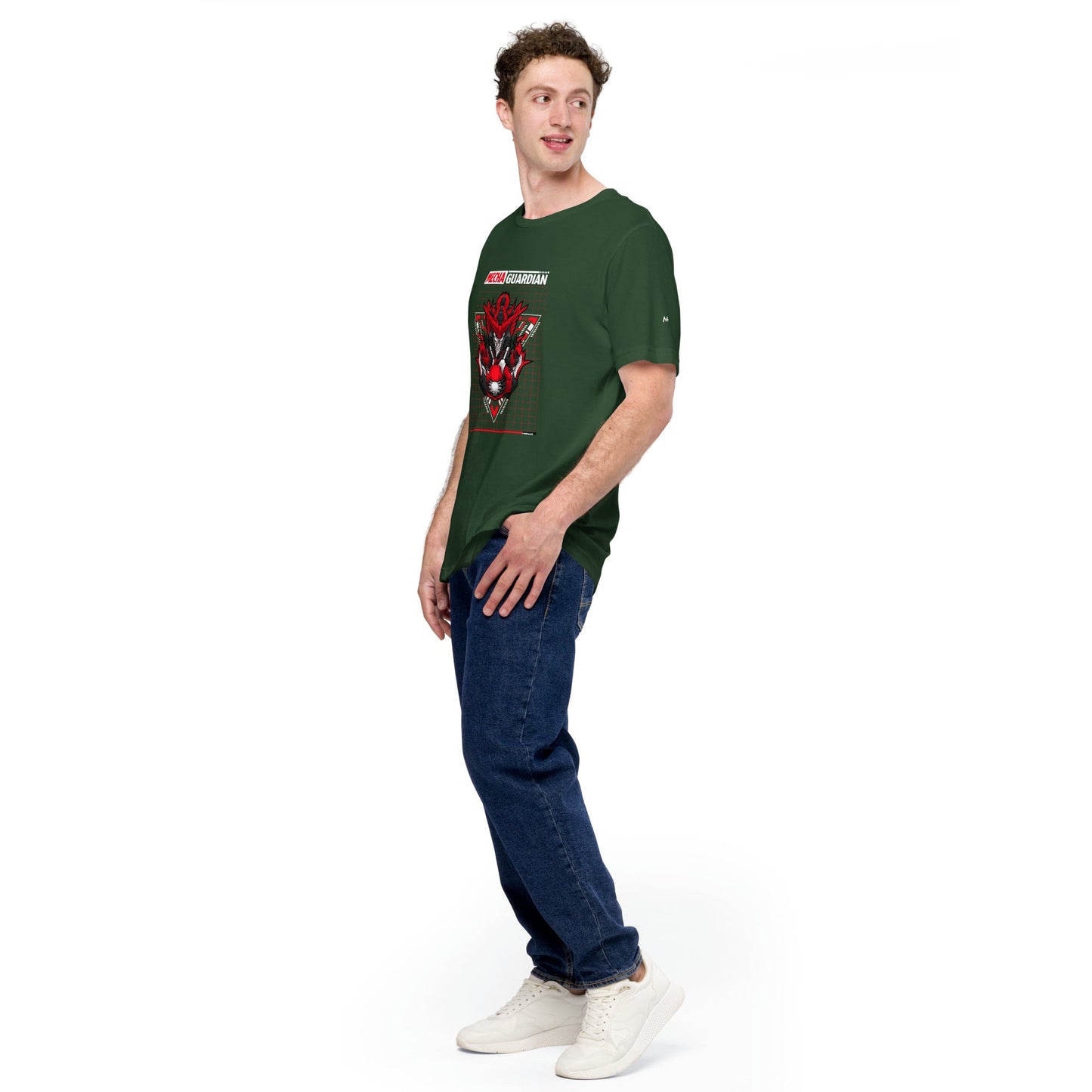 Red Mecha Guardian - Unisex t-shirt by DarkByteGear