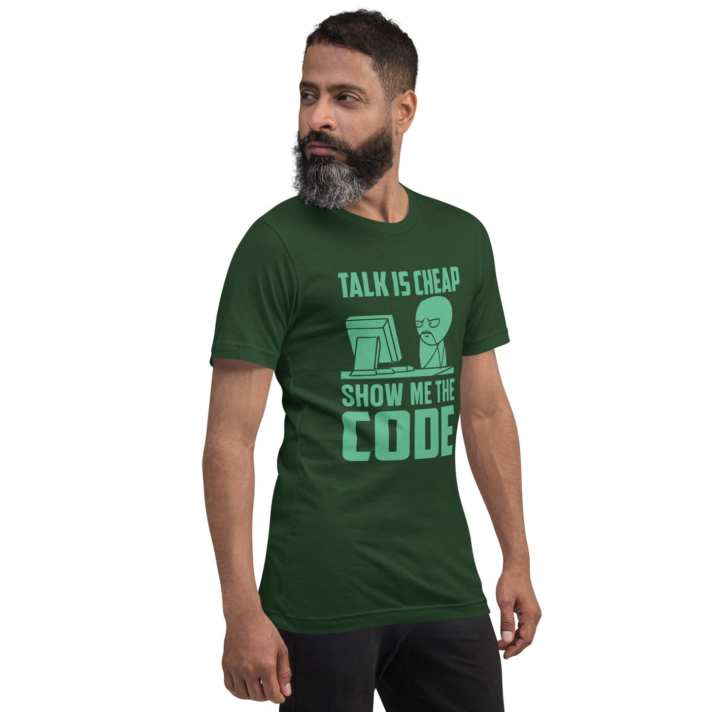 Talk is Cheap, Show me the Code V1 - Unisex T-shirt by DarkByteGear