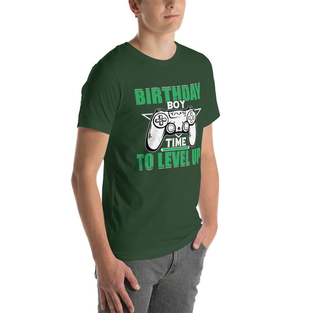 Birthday Boy Time to Level Up Unisex t-shirt by DarkByteGear