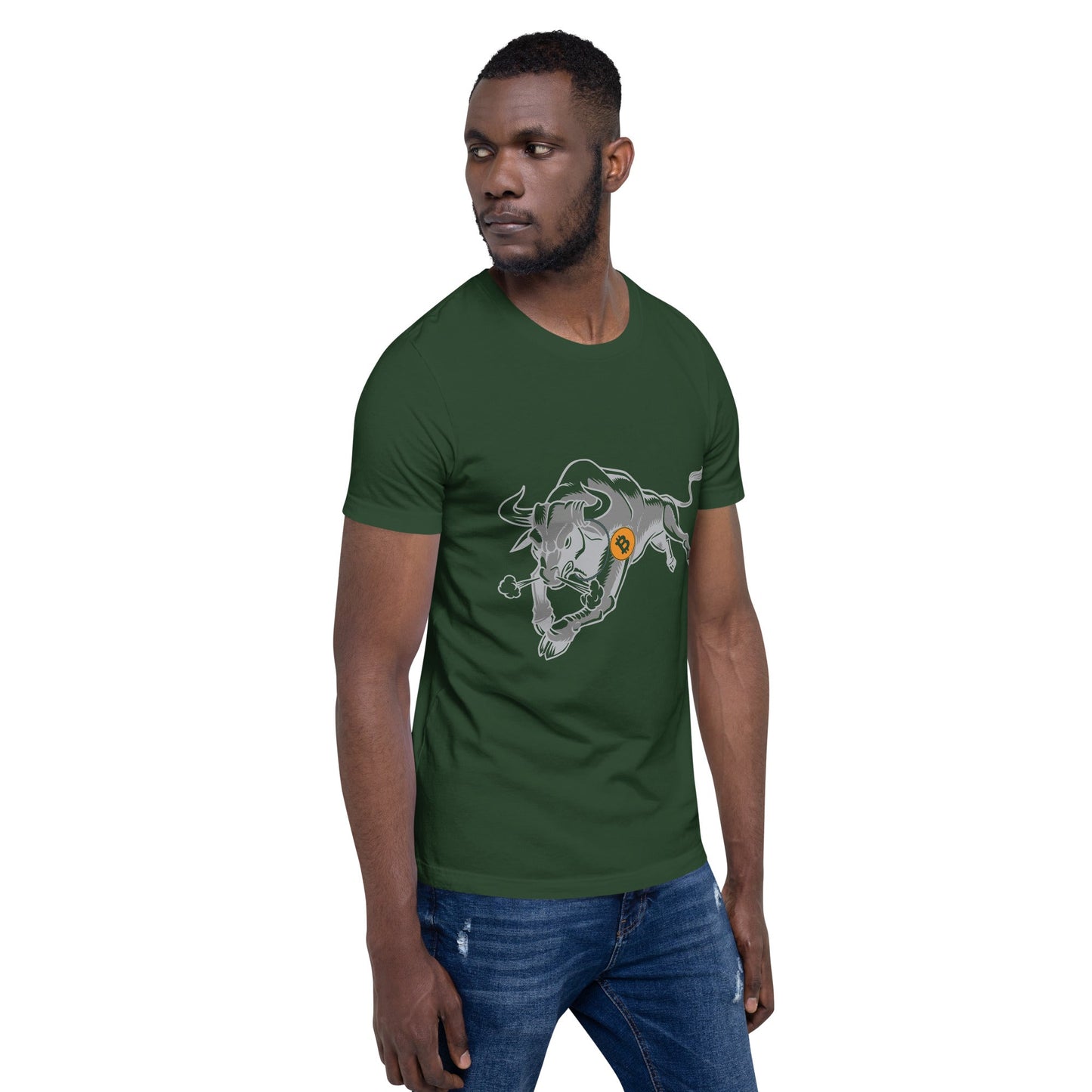 Strong Bitcoin Bull Unisex t-shirt by DarkByteGear