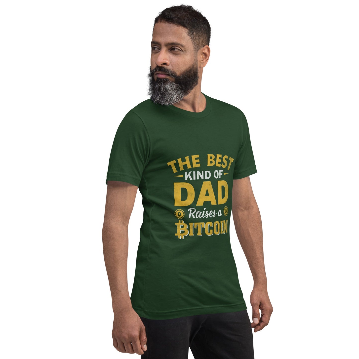 The Best Kind of Dad Raises a Bitcoin Unisex t-shirt by DarkByteGear