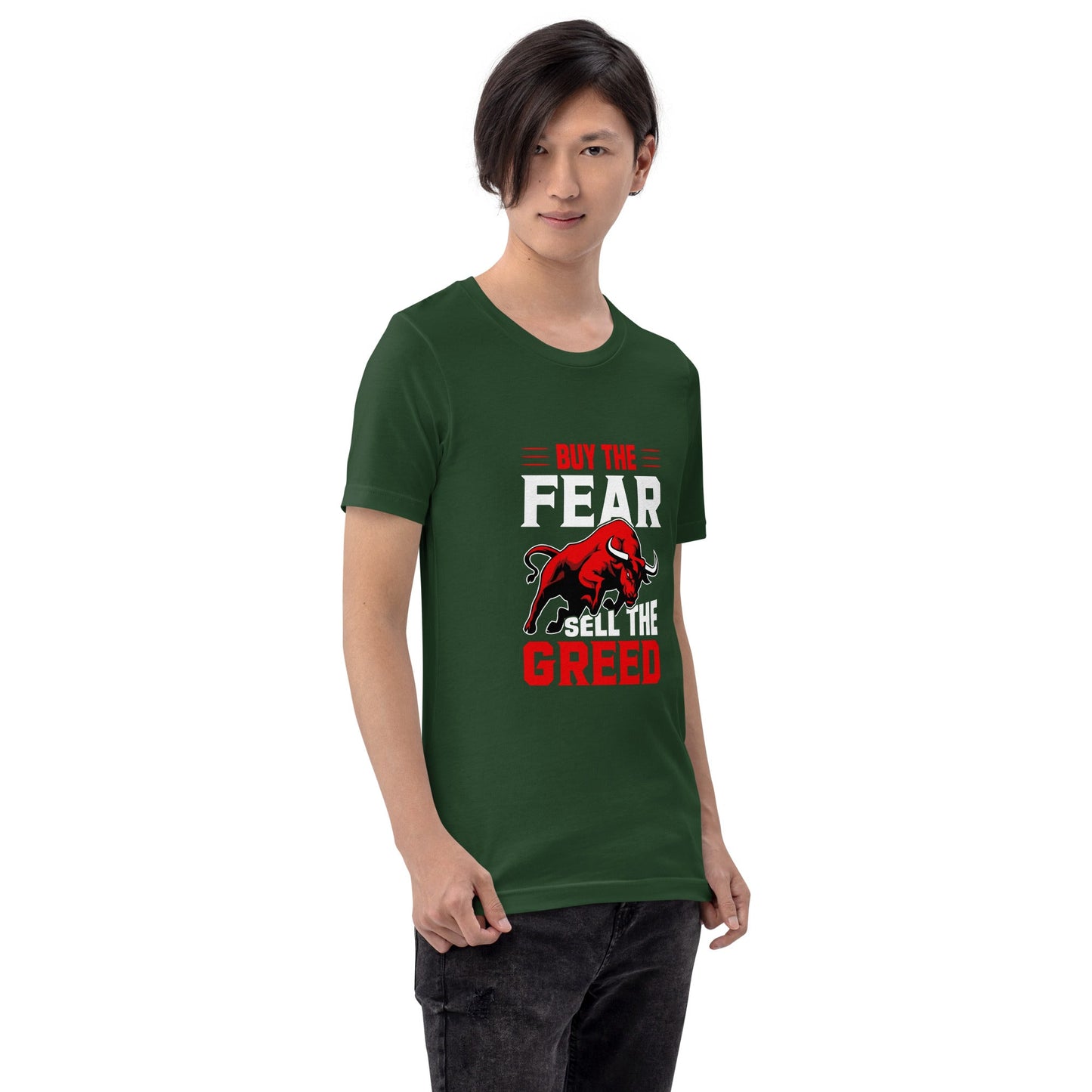 Buy the Fear; Sell the Greed V1 - Unisex t-shirt by DarkByteGear