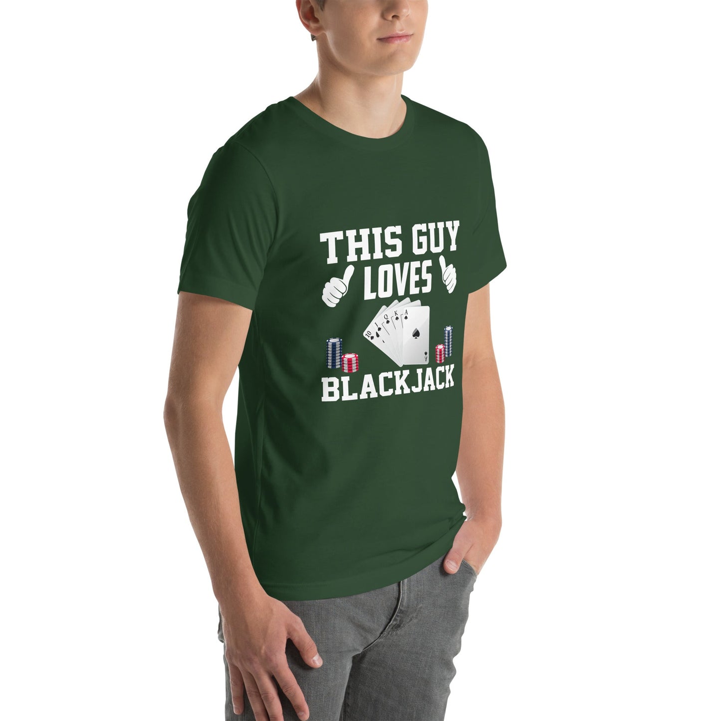 This Guy Loves Black Jack V1 - Unisex t-shirt by DarkByteGear