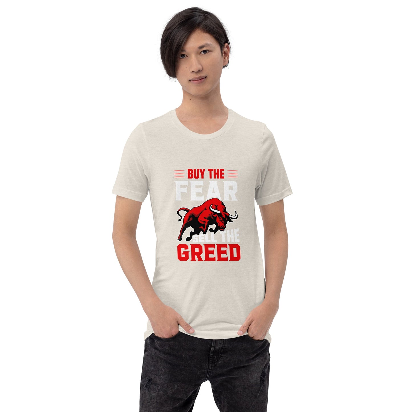 Buy the Fear; Sell the Greed V1 - Unisex t-shirt by DarkByteGear