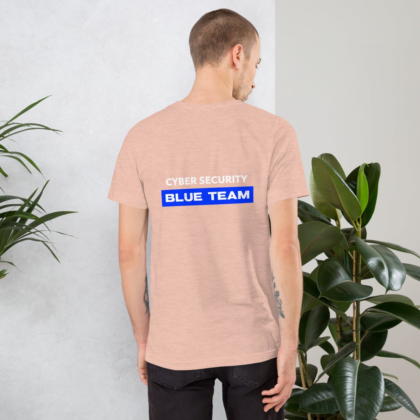 Cyber Security Blue Team V9 - Unisex t-shirt ( Back Print ) by DarkByteGear