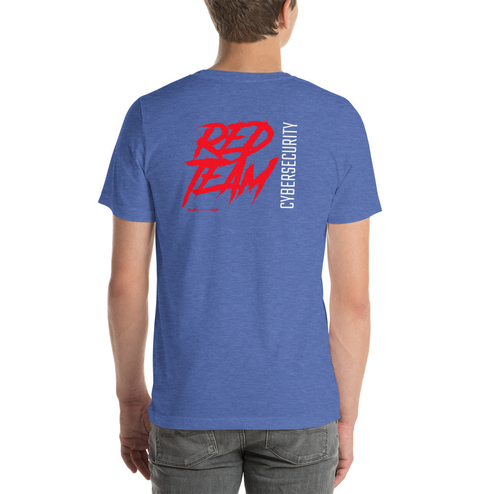 Cyber Security Red Team V10 - Short-sleeve unisex t-shirt ( back print) by DarkByteGear