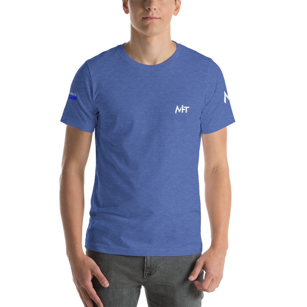 Cyber Security Blue team V4 - Short-sleeve unisex t-shirt (back print) by DarkByteGear