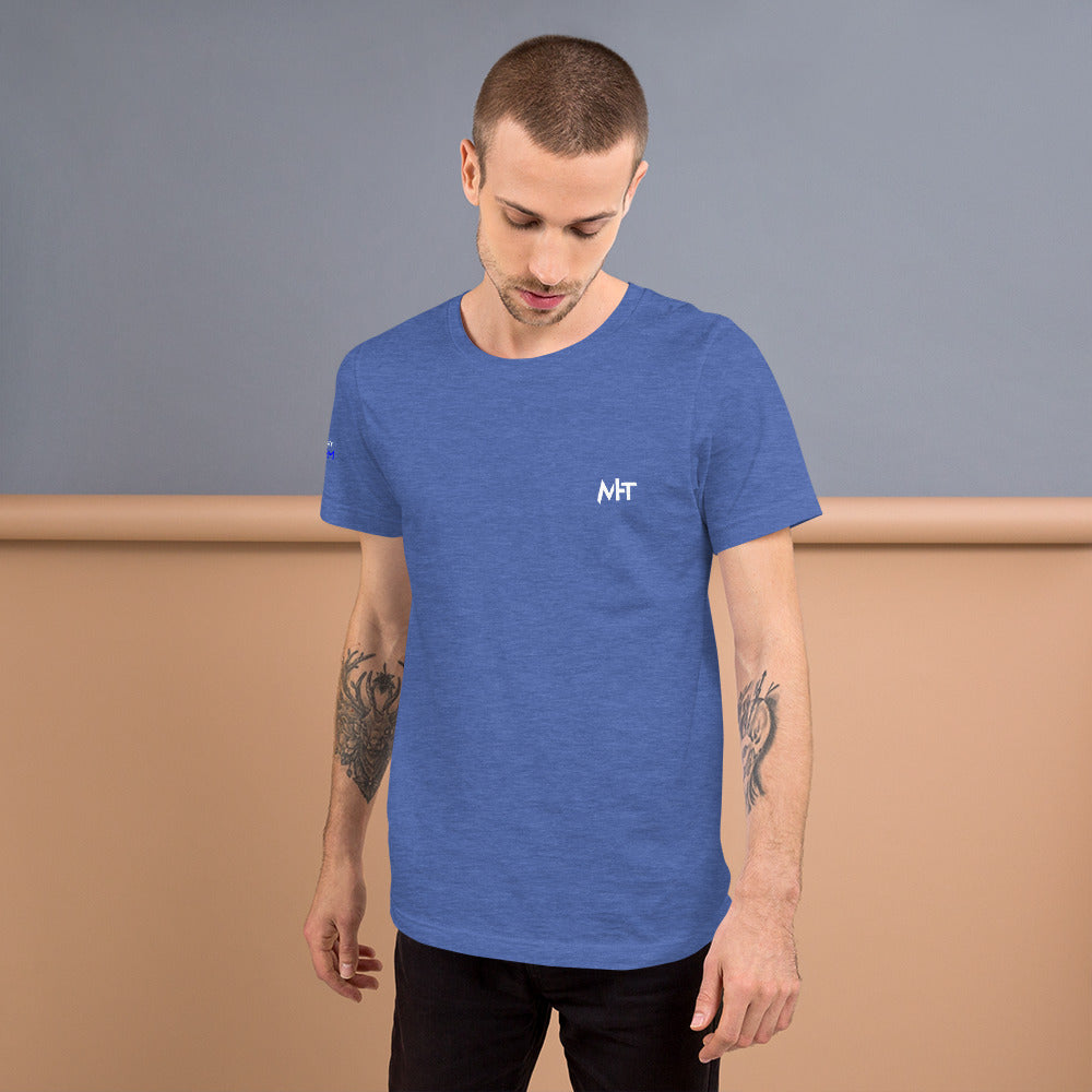 Cybersecurity Blue Team v4 - Short-sleeve unisex t-shirt (back print) by DarkByteGear