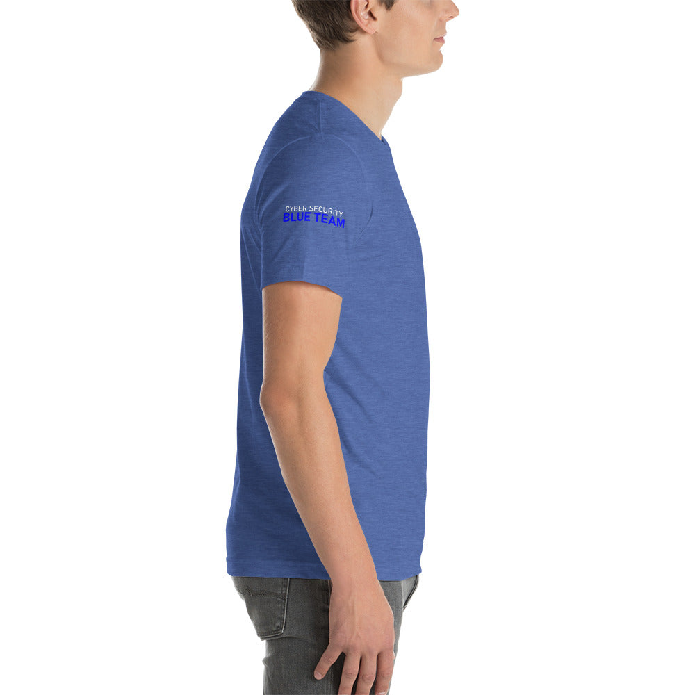 Cyber Security Blue team V4 - Short-sleeve unisex t-shirt (back print) by DarkByteGear
