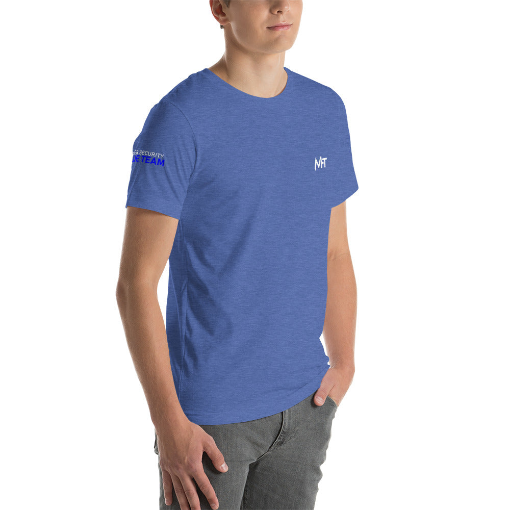 Cyber Security Blue team V4 - Short-sleeve unisex t-shirt (back print) by DarkByteGear