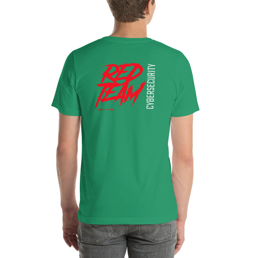 Cyber Security Red Team V10 - Short-sleeve unisex t-shirt ( back print) by DarkByteGear