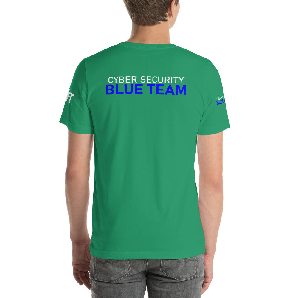 Cyber Security Blue team V4 - Short-sleeve unisex t-shirt (back print) by DarkByteGear