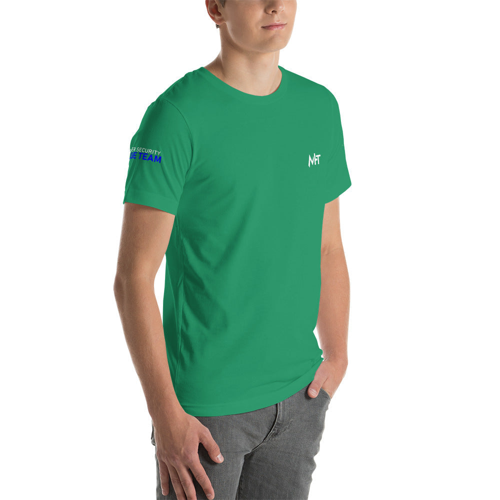 Cyber Security Blue team V4 - Short-sleeve unisex t-shirt (back print) by DarkByteGear