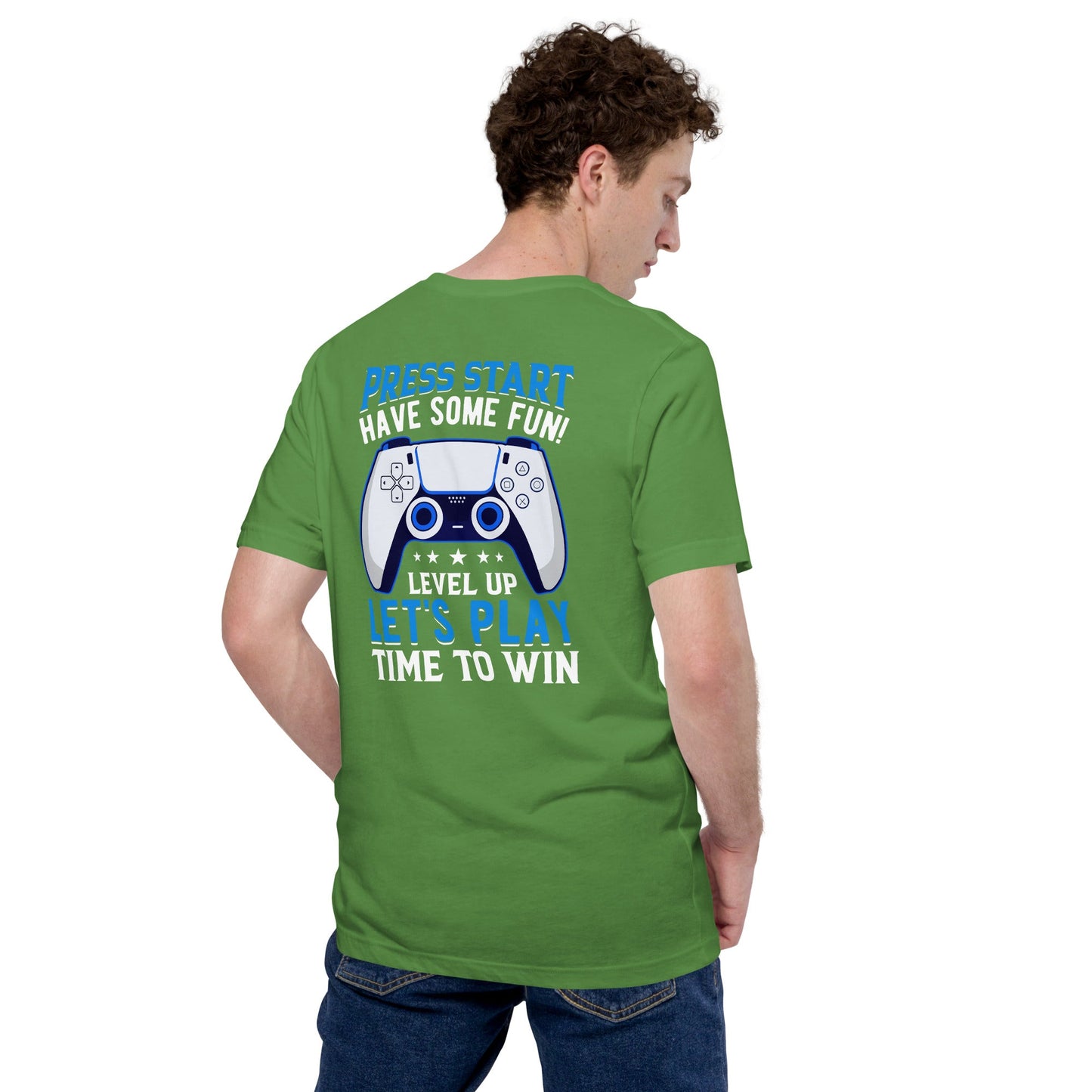 Press Start and Have some Fun - Unisex t-shirt (back print) by DarkByteGear
