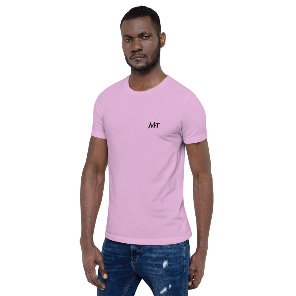 Hack this - Short-Sleeve Unisex T-Shirt (back print) by DarkByteGear