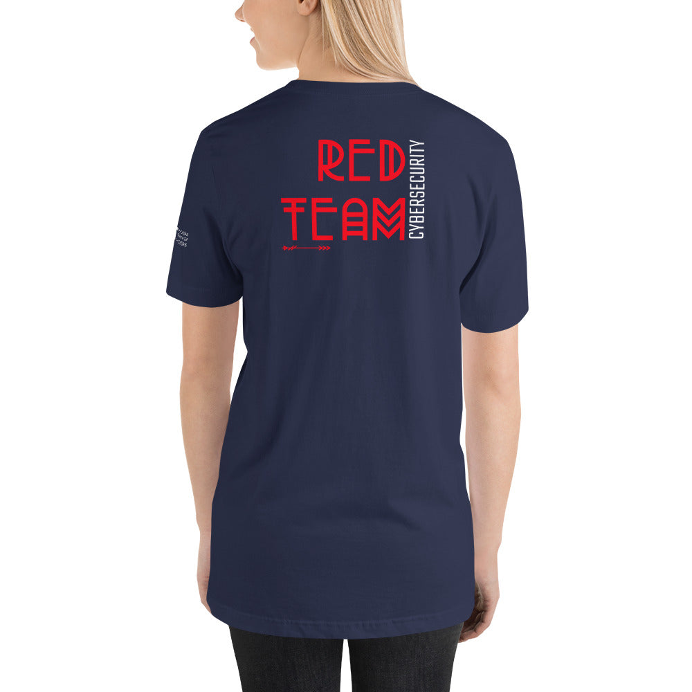 Cyber Security Red Team v5 - Short-Sleeve Unisex T-Shirt (back print) by DarkByteGear