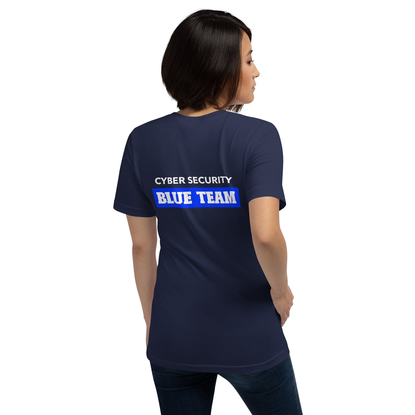 Cyber Security Blue Team V10 - Unisex t-shirt ( Back Print ) by DarkByteGear