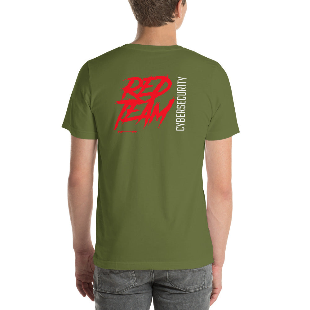 Cyber Security Red Team V10 - Short-sleeve unisex t-shirt ( back print) by DarkByteGear