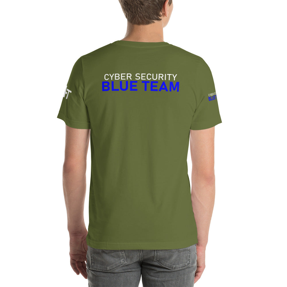 Cyber Security Blue team V4 - Short-sleeve unisex t-shirt (back print) by DarkByteGear