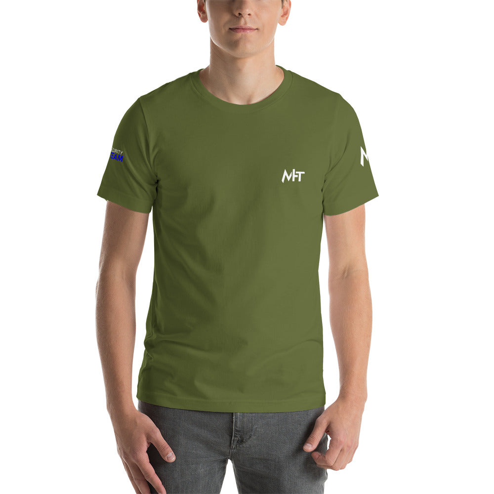 Cyber Security Blue team V4 - Short-sleeve unisex t-shirt (back print) by DarkByteGear