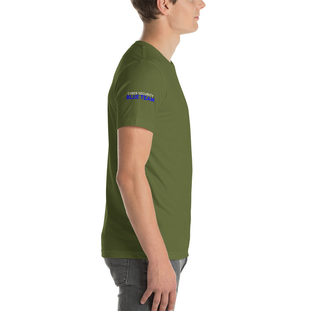 Cyber Security Blue team V4 - Short-sleeve unisex t-shirt (back print) by DarkByteGear