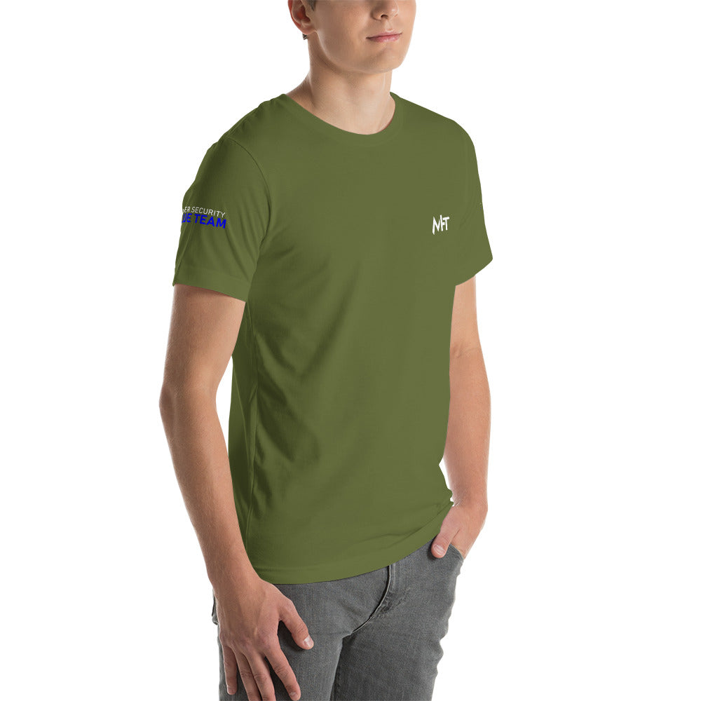 Cyber Security Blue team V4 - Short-sleeve unisex t-shirt (back print) by DarkByteGear