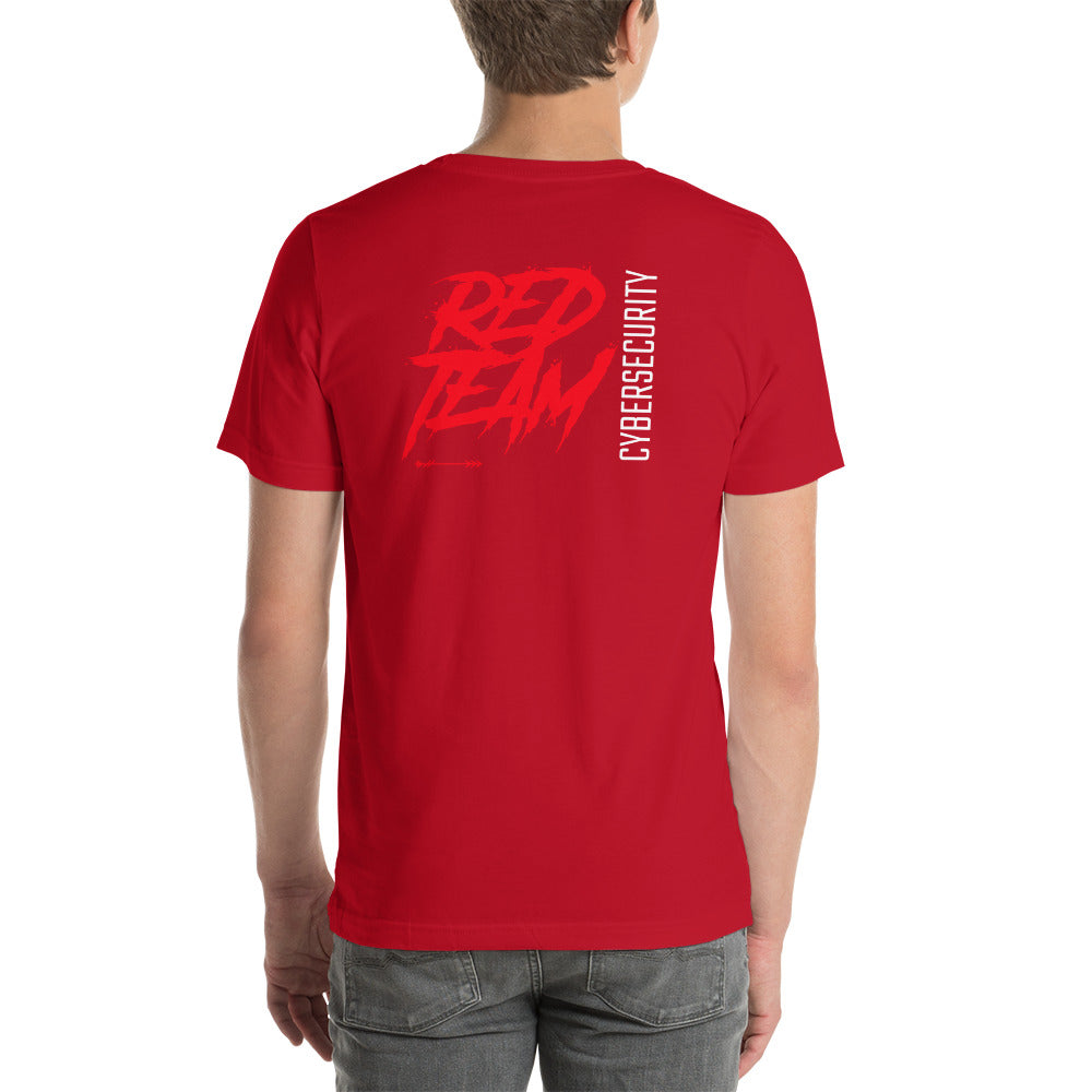 Cyber Security Red Team V10 - Short-sleeve unisex t-shirt ( back print) by DarkByteGear