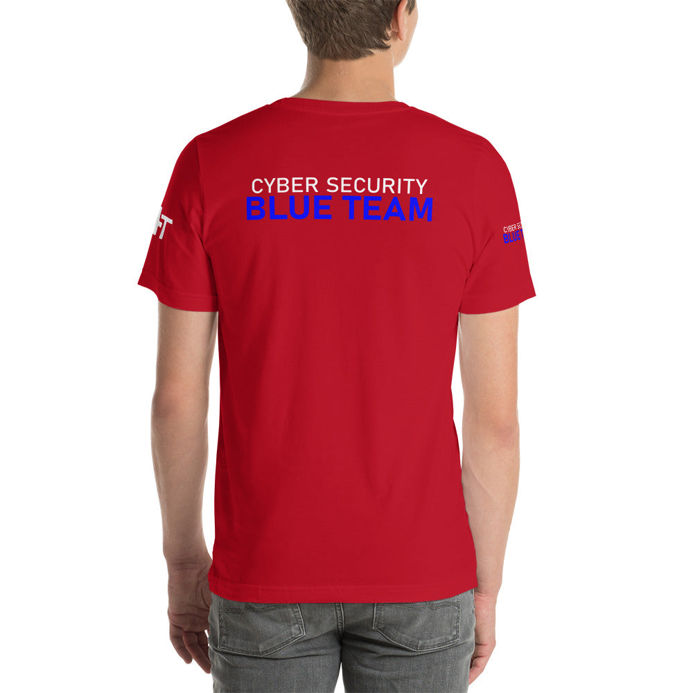 Cyber Security Blue team V4 - Short-sleeve unisex t-shirt (back print) by DarkByteGear