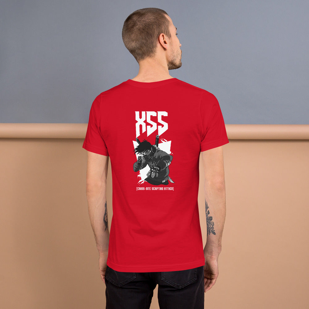 XSS cross-site scripting attack - Unisex t-shirt by DarkByteGear