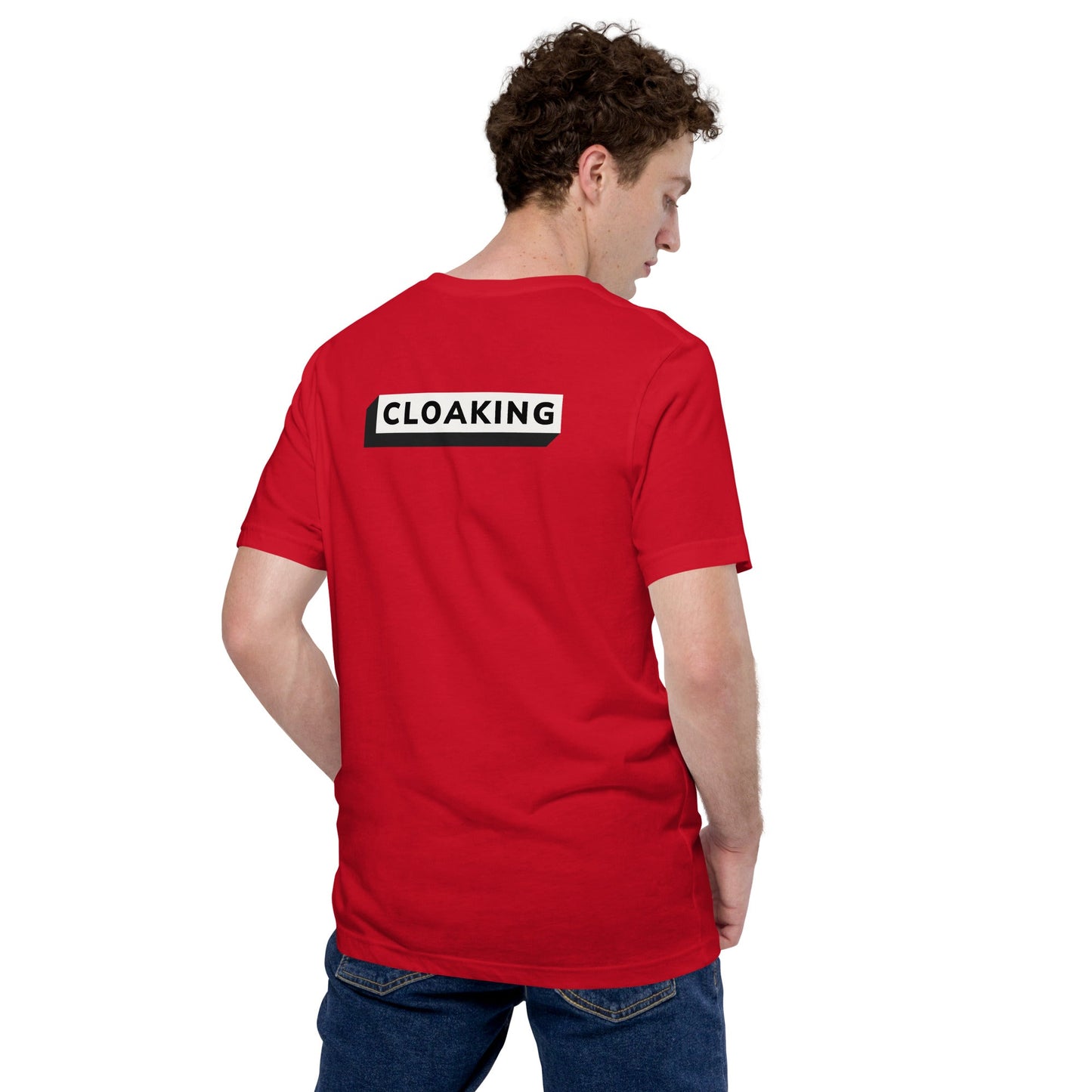Cloaking - Unisex t-shirt (back print) by DarkByteGear