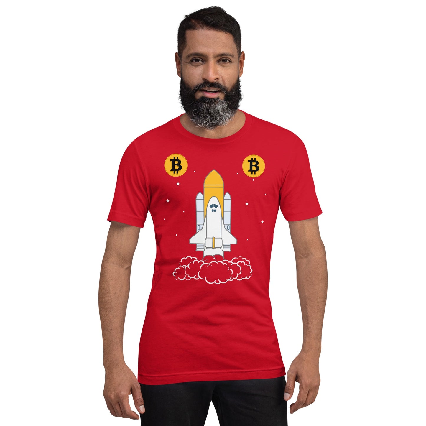 Bitcoin Spaceship Unisex t-shirt by DarkByteGear