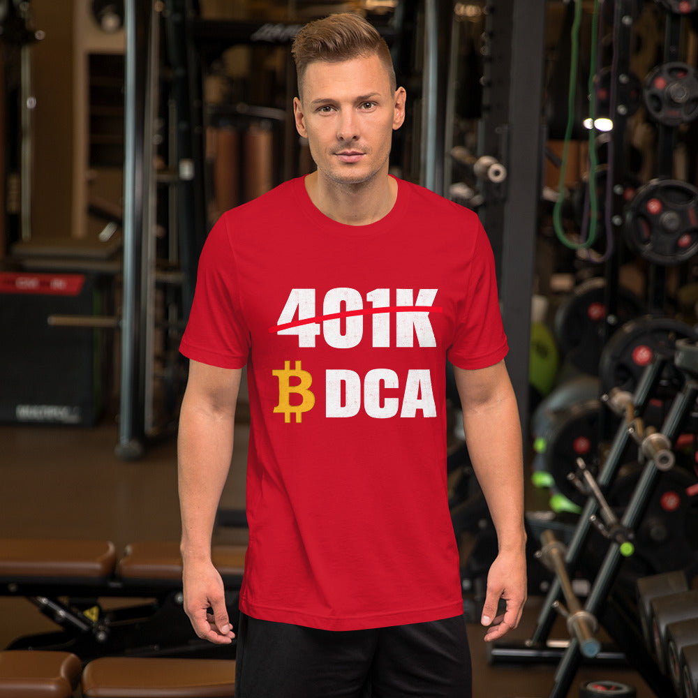 401K Bitcoin DCA Unisex t-shirt by DarkByteGear