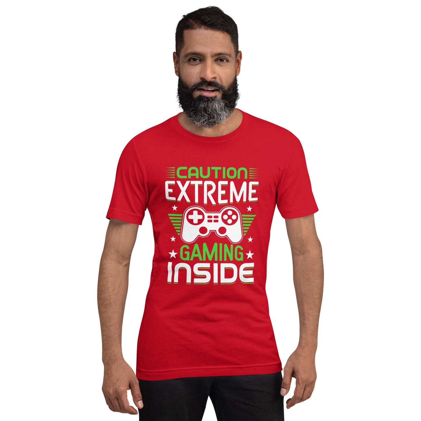 Caution extreme gaming inside - Unisex t-shirt by DarkByteGear