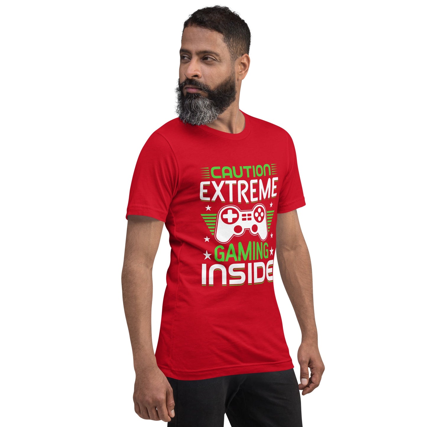 Caution extreme gaming inside - Unisex t-shirt by DarkByteGear