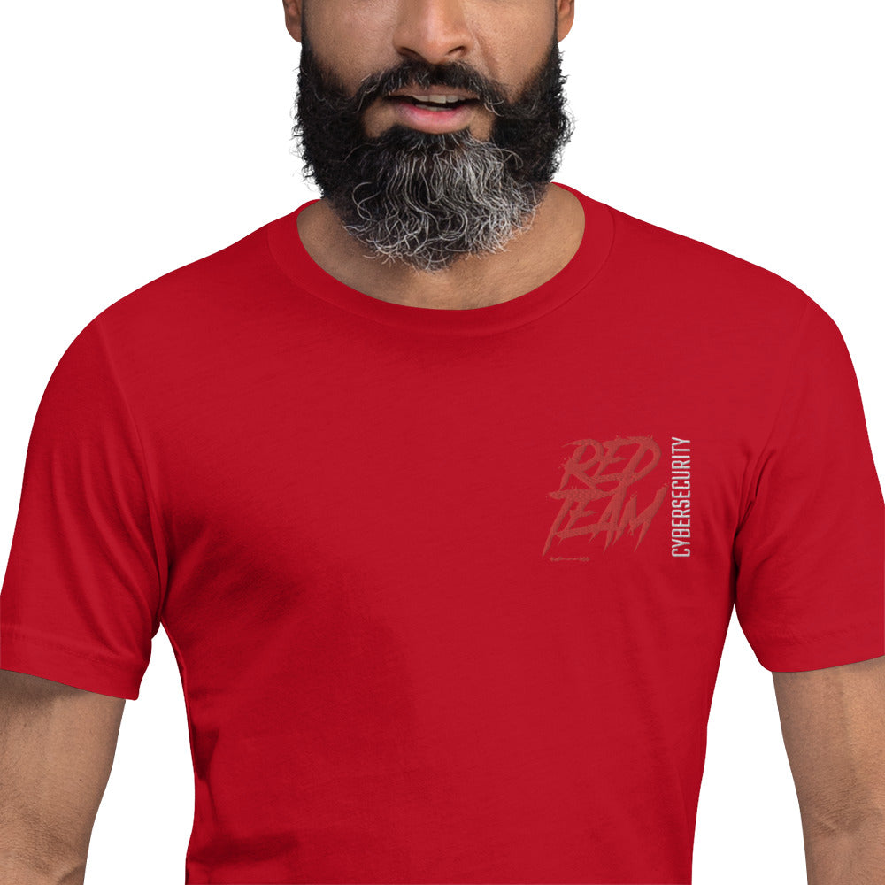 Cyber Security Red Team V10 - Short-sleeve unisex t-shirt ( embroidered ) by DarkByteGear