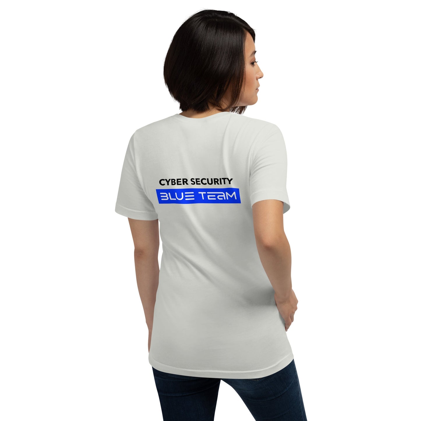 Cyber Security Blue Team V8 - Unisex t-shirt ( Back Print ) by DarkByteGear