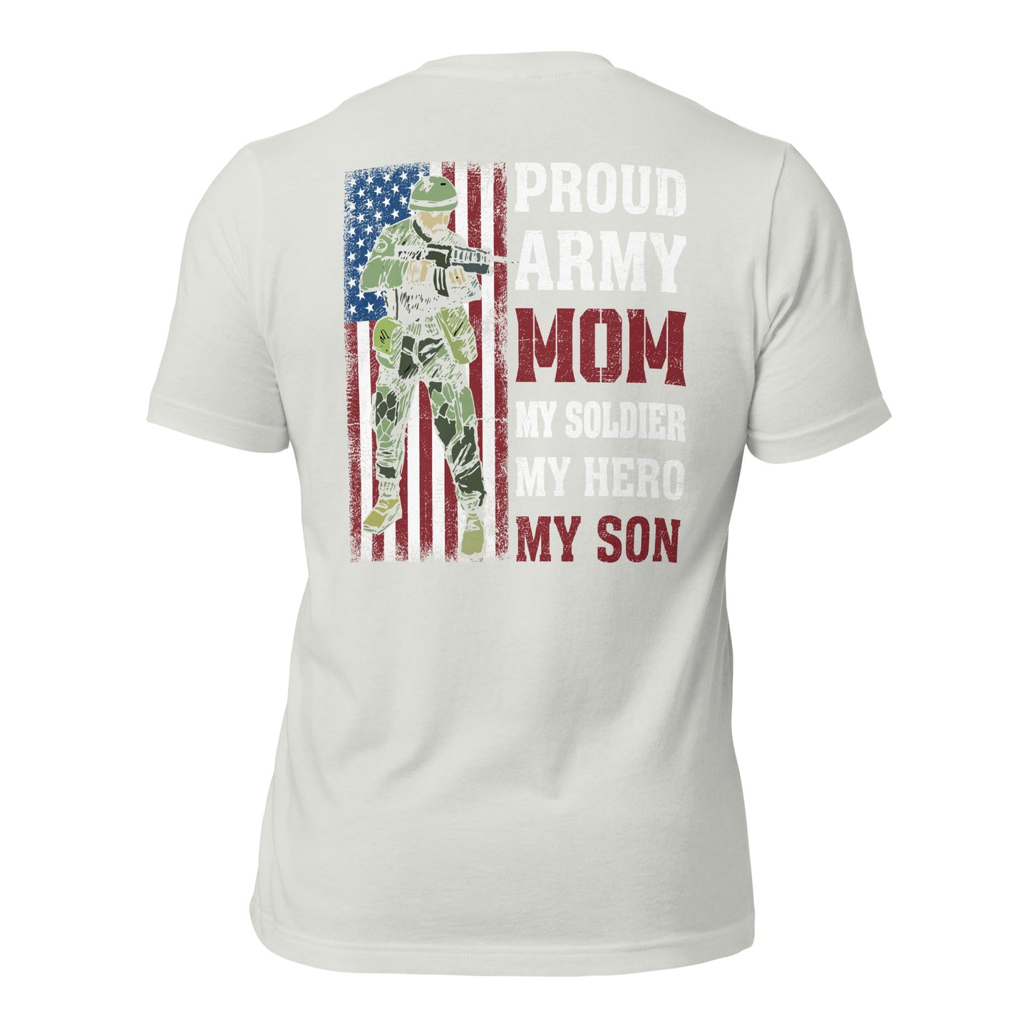 Proud Army Mom - Unisex t-shirt (back print) by DarkByteGear