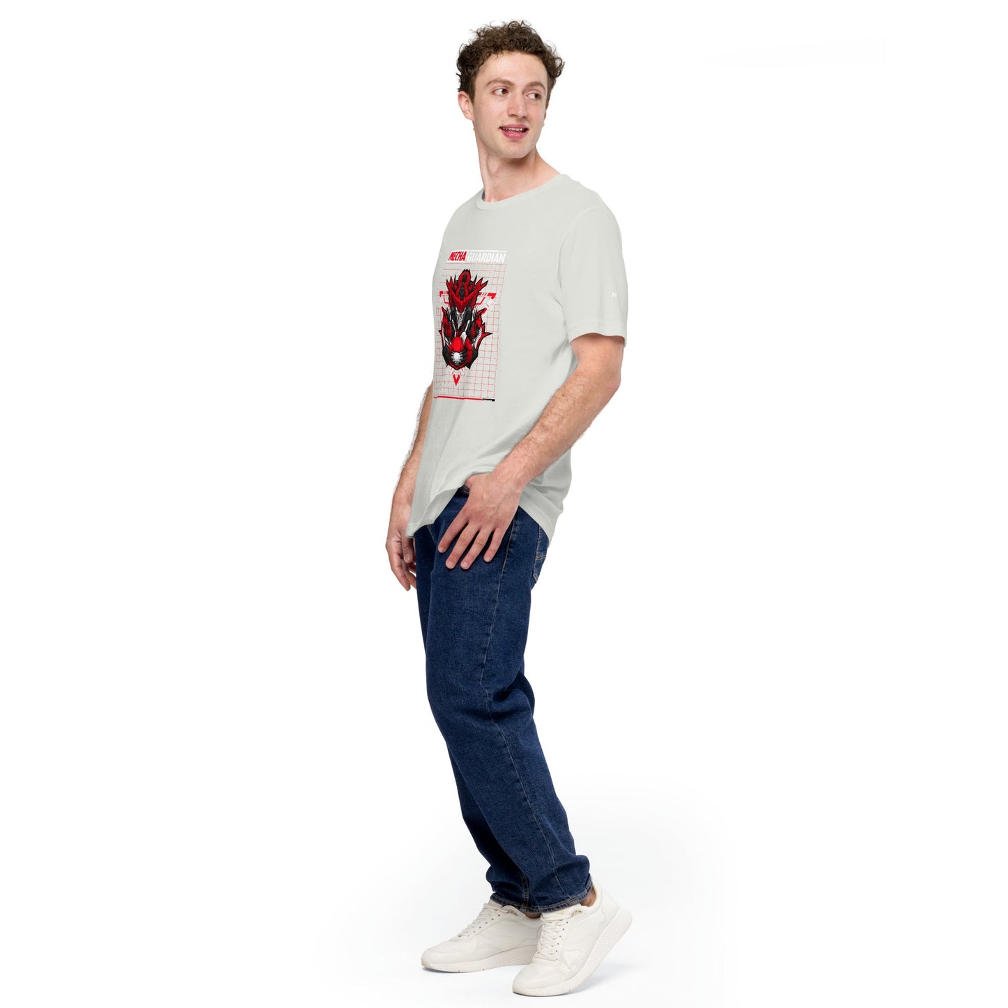 Red Mecha Guardian - Unisex t-shirt by DarkByteGear