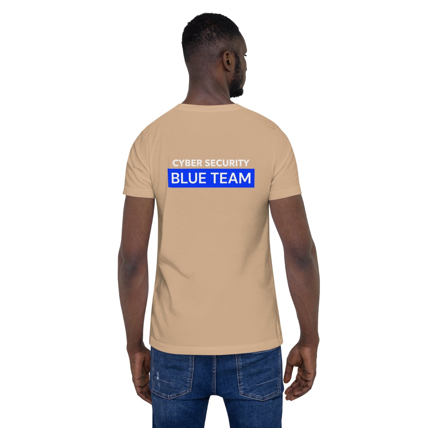 Cyber Security Blue Team V7 - Unisex T-shirt ( Back Print ) by DarkByteGear