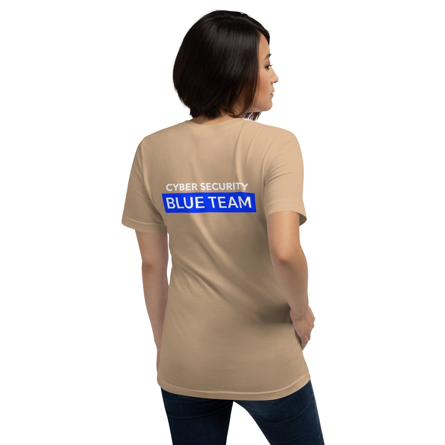 Cyber Security Blue Team V7 - Unisex T-shirt ( Back Print ) by DarkByteGear