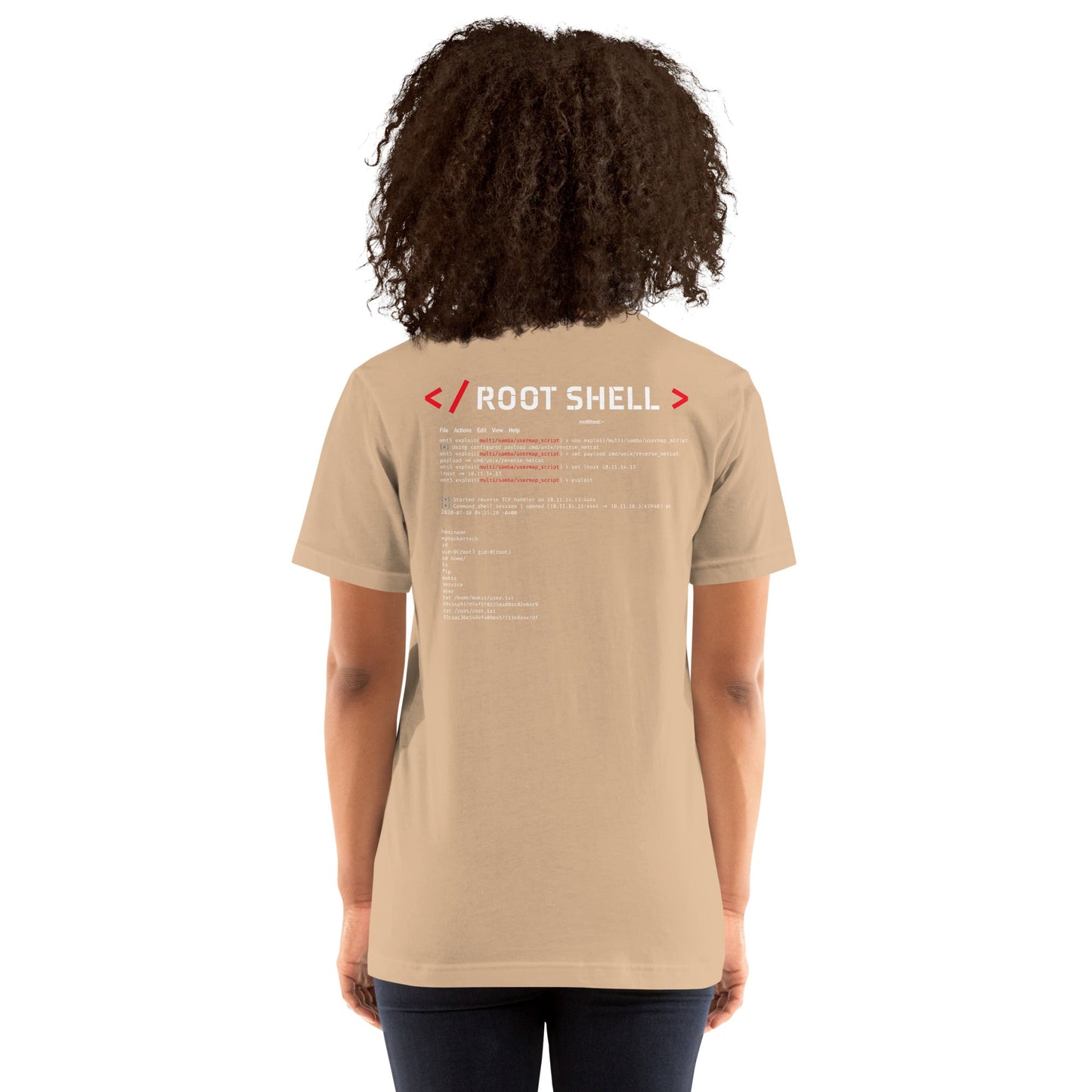 Root Shell - Unisex t-shirt ( Back Print ) by DarkByteGear