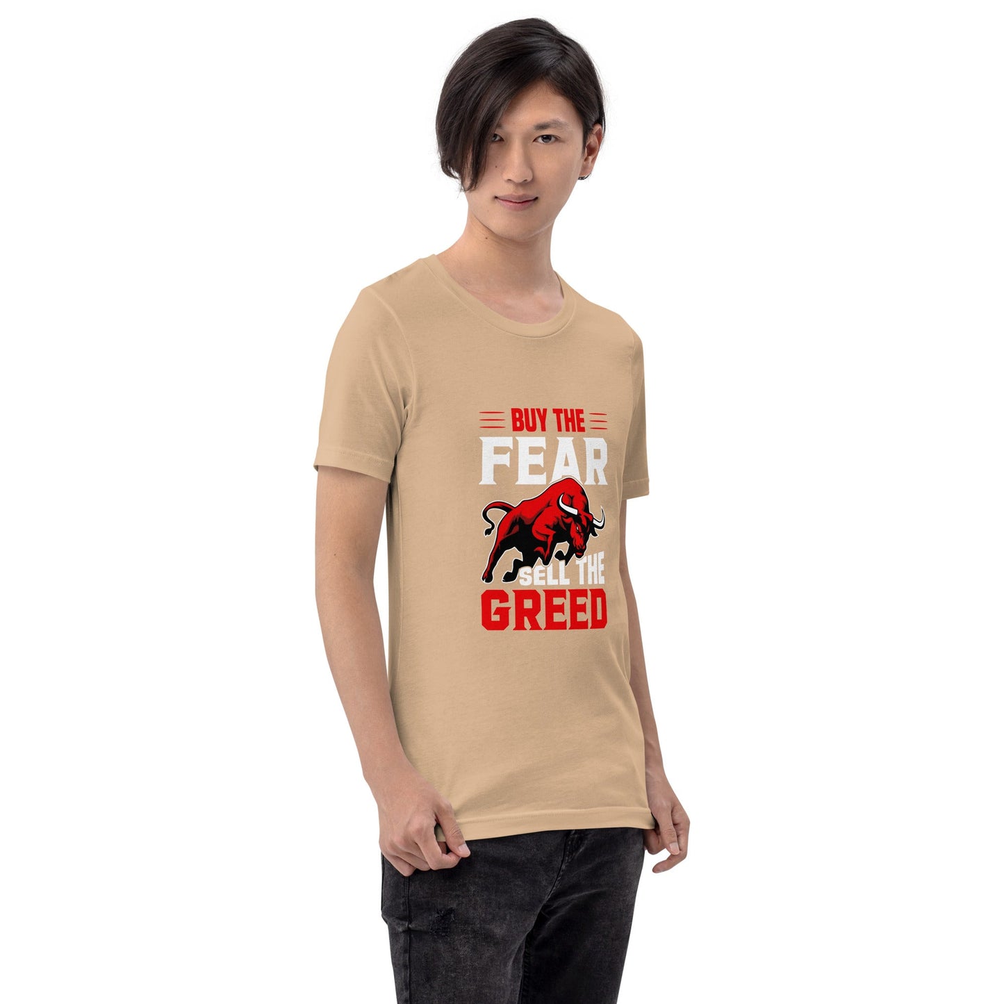 Buy the Fear; Sell the Greed V1 - Unisex t-shirt by DarkByteGear