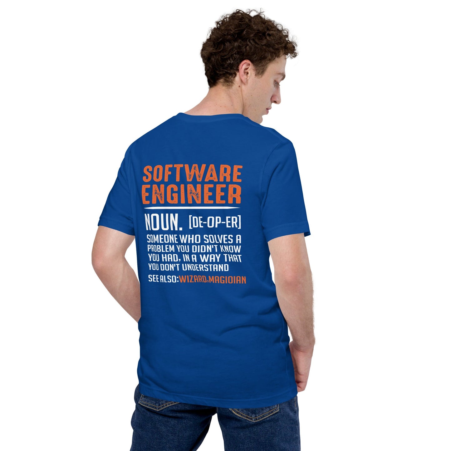 Software Engineer v1 - Unisex t-shirt (back print) by DarkByteGear