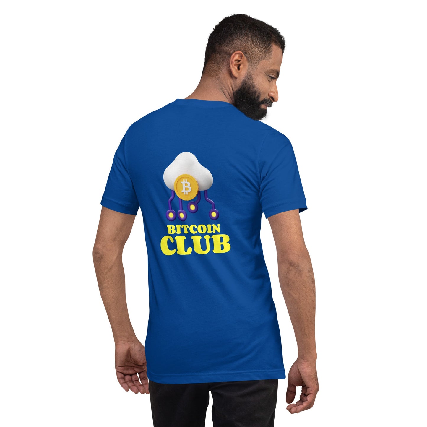 BITCOIN CLUB V4 - Unisex t-shirt ( Back Print ) by DarkByteGear
