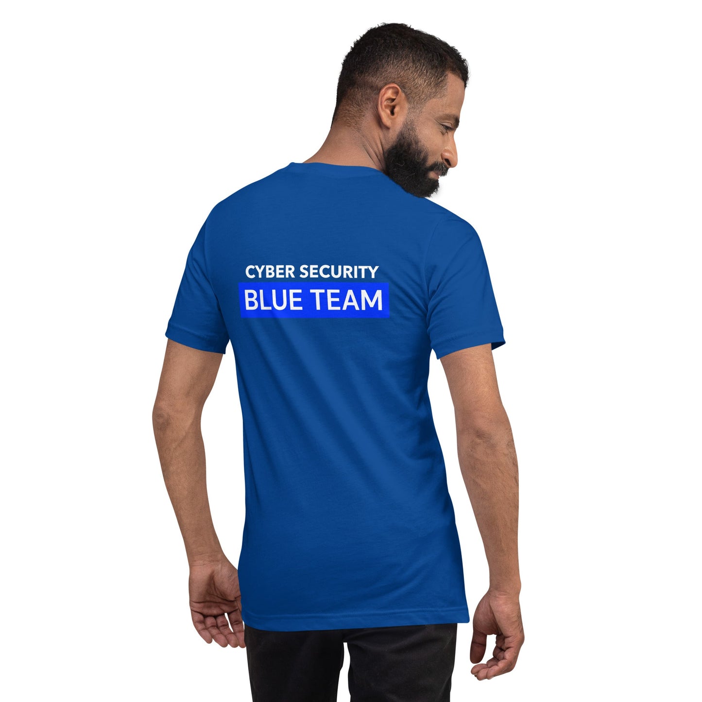 Cyber Security Blue Team V7 - Unisex T-shirt ( Back Print ) by DarkByteGear