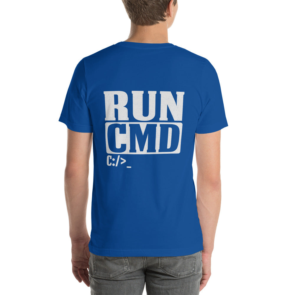 Run CMD C:/>_ - Unisex t-shirt ( Back Print ) by DarkByteGear